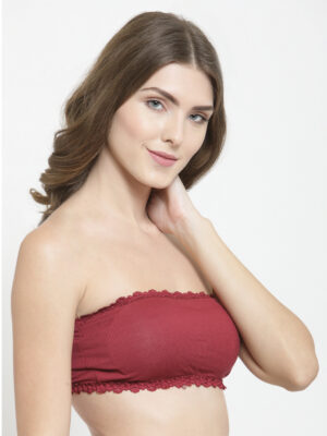 Maroon Solid Strapless Bra | Non Wired Bra | Bra Online | Ladies Bra | Imported Bra In Pakistan | Girl In Bra | Bra In Pakistan