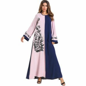 Pink & Blue 2 Color Abaya | Fancy Abaya for Wedding | Embroidery Abaya