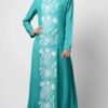 stylish simple abaya designs | teal abaya | white and green abaya