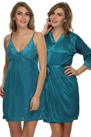 2 piece night dress | night gown for ladies | satin night dress