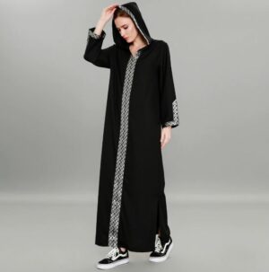 black hoodie abaya | abaya with hood | hoody abaya