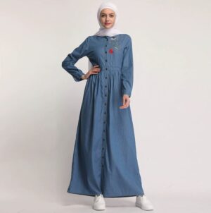 Denim Abaya Design | Cardigan Abaya Online | kaftan abaya dubai