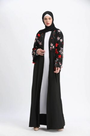 double layered abaya | embroidered abaya | printed abaya online pakistan