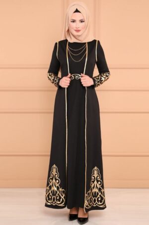 Black Embroidered Abaya | Modern Trendy Abaya Designs | full abaya dress