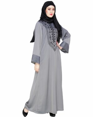 Dubai Style Abaya | stylish simple abaya designs | embroidered abaya