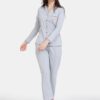 Grey Solid Pure Cotton Women Night Suit | pajama and shirt | Limelight Night Suit | Women Night Suit Online | Night Dress