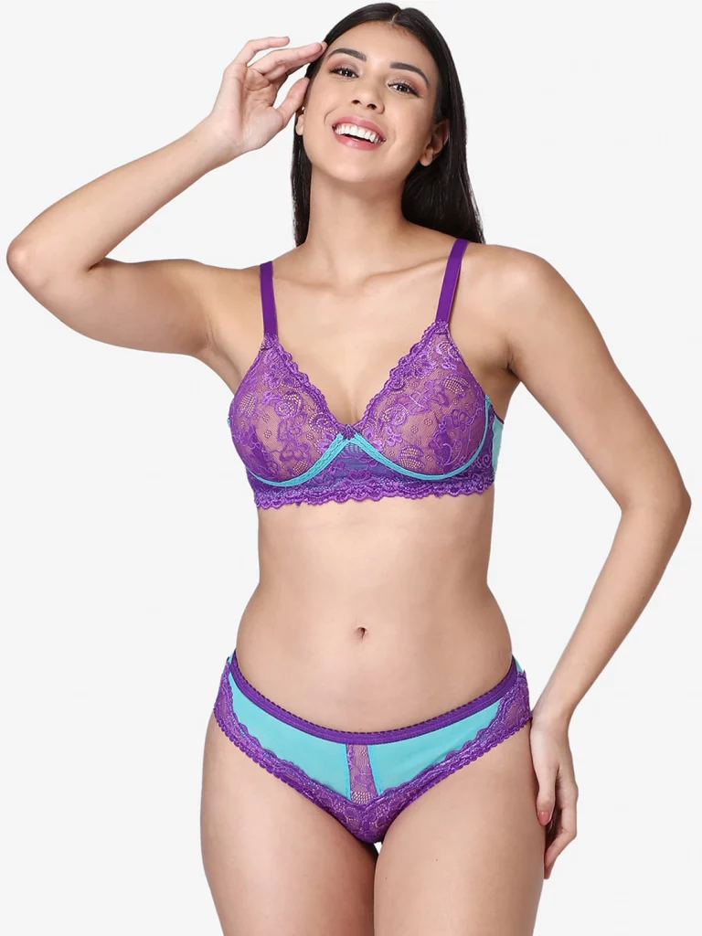 purple ABELINO Lace Women Bra Set | Women Bras Online, Big Bra, Bra Straps, 32A Bra, 34 B Bra Size, Fancy Bra, Silicone Bra, Bra Set, Non Padded Bra