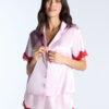 Amelia Satin Short Pyjama Set Light Pink