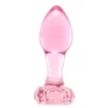 Icicles Hand Blown Glass Butt Plug in Pink