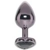 Jewel Black Diamond Heart Anal Plug