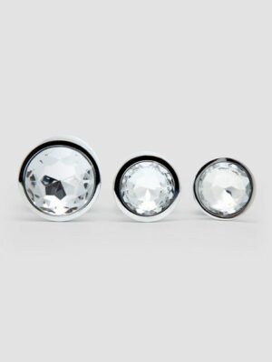Jeweled Metal Butt Plug Set 3 Piece